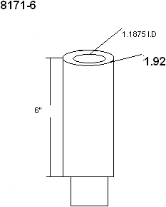 Technical Drawing for Innovative 8171-6 Extender Arm Tube