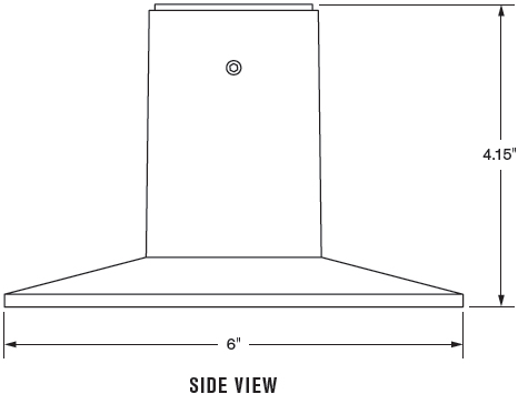 Technical Drawing for Innovative 8312 Through Desk Mount