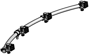 Innovative 9164-4 ArcView Quad Monitor Beam for Four Monitors