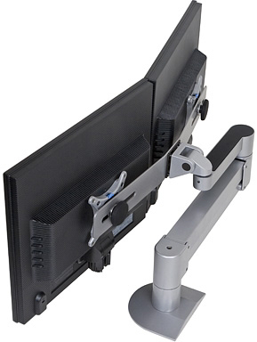 Innovative 7500-Wing Dual LCD Arm with Vertical or Horizontal Positioning