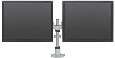 Innovative 9124-S-12-NM EURO Series Dual Side By Side LCD Arm with 12" Pole