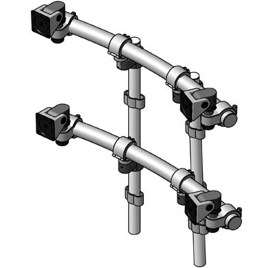 Innovative 9169-D-2 ArcView Two Tier Dual Monitor Beams and Mounting Poles