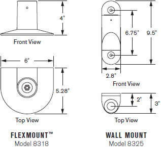 Drawing for Innovative FLEXmount and Wall Mount