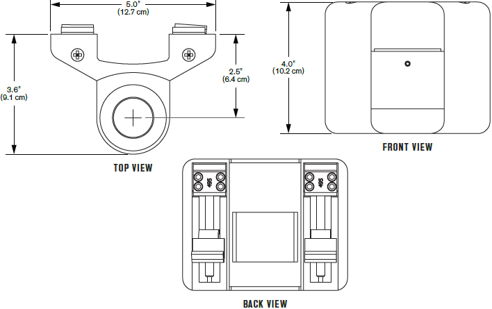 Technical Drawing for Innovative 8246 Slatwall Mount