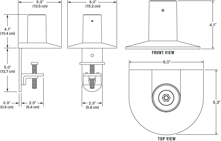 Technical Drawing for Innovative 8318 Large FLEXmount (Six in One)