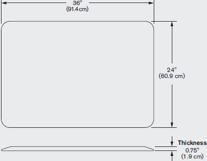 Technical Drawing for Innovative WNST-MAT High Density Anti Fatigue Winston Mat