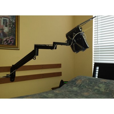 This image shows 9199 Wall Mount with EVO5501 Laptop Holder and Quick Release Bracket