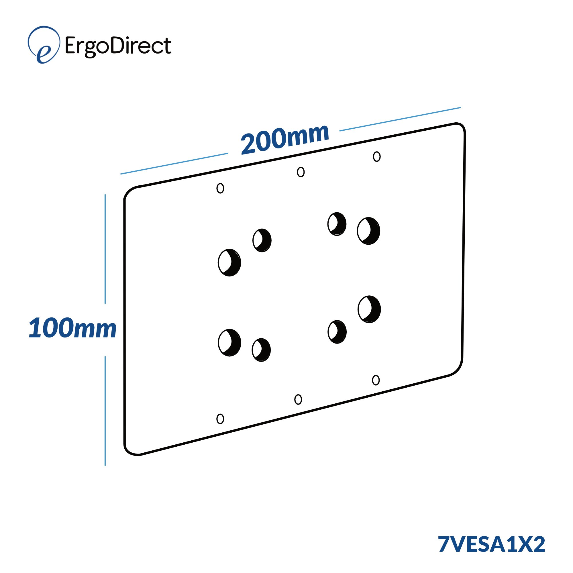 Innovative 7VESA1x2 VESA Adapter Plate 100x200 mm