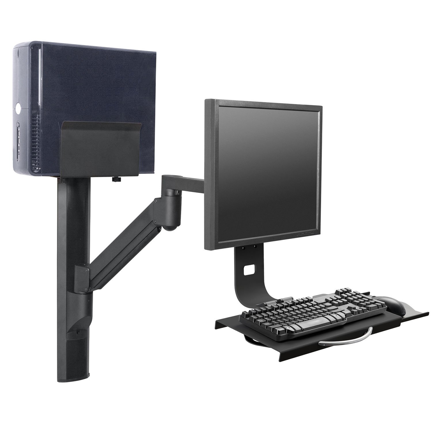 8328-104 Track Mount, 7019-NM-104 Keyboard Arm, 8339-104 Keyboard Tray, and 8335-LG-104 Large CPU holder