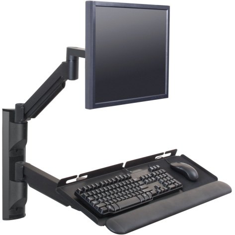 8326 vertical wall mounting track (vista black), LCD arm with 8326 track mount