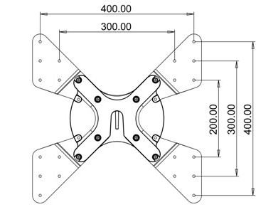 7VESA4x4 - 400mm x 400mm VESA Adapter Plate
