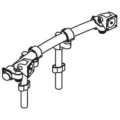 Innovative 9169-2-2P ArcView Dual Monitor Beam, Two 12