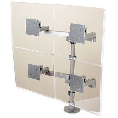 Innovative 9120-D-28 Two-Tier Quad Monitor Arm with 28" Pole