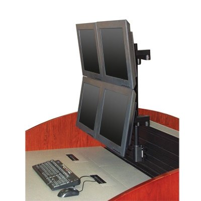 Innovative 9120-D-28 Two-Tier Quad Monitor Arm with 28" Pole