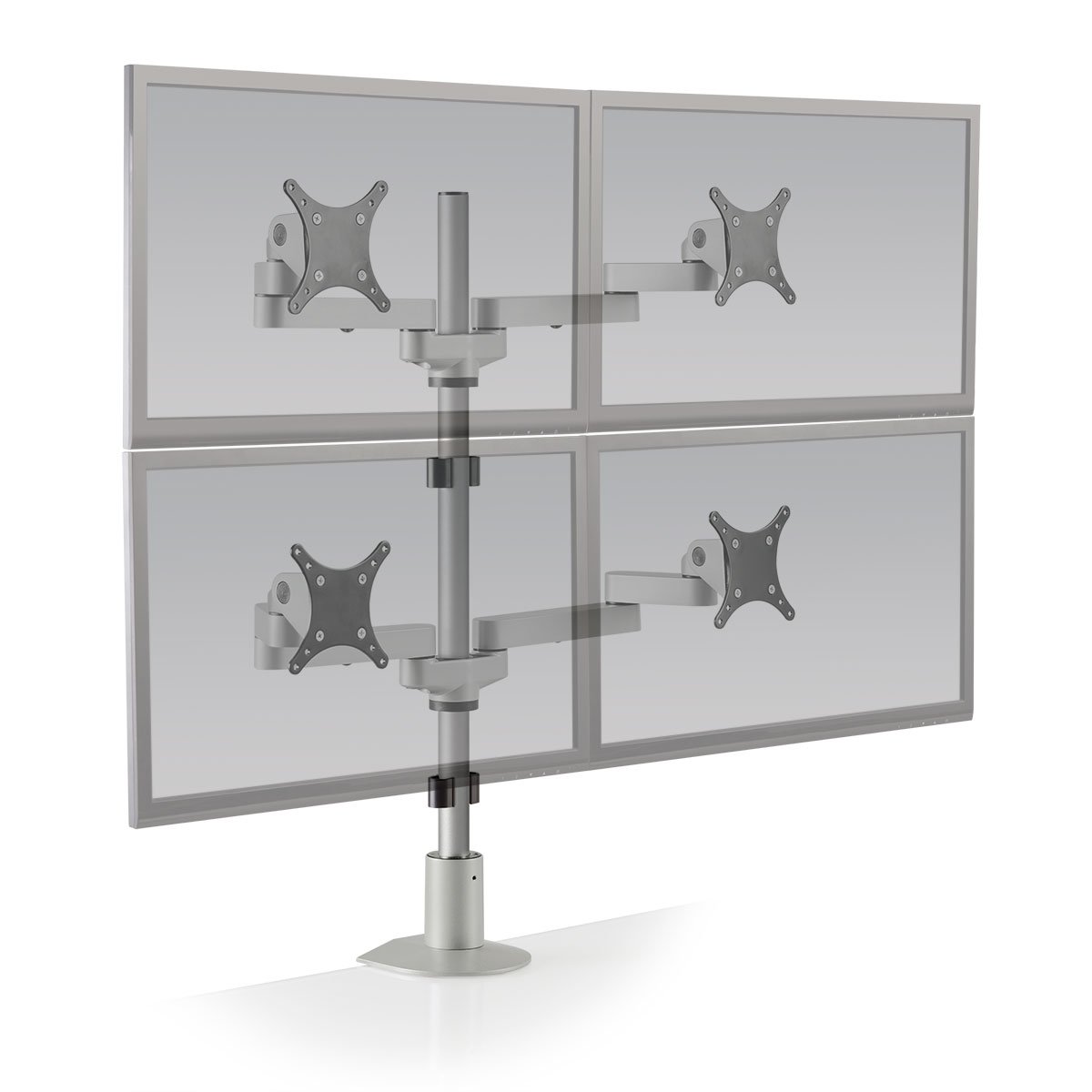 Innovative 9120-D-28 Two-Tier Quad Monitor Arm with 28" Pole