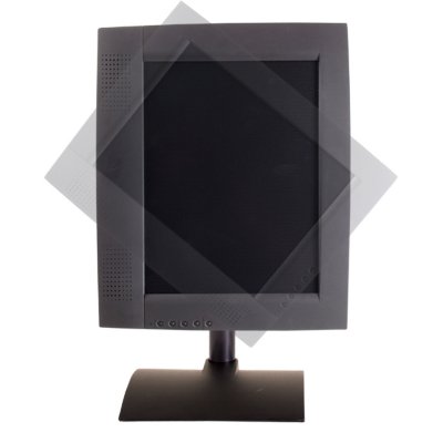 Monitor can pivot from landscape to portrait