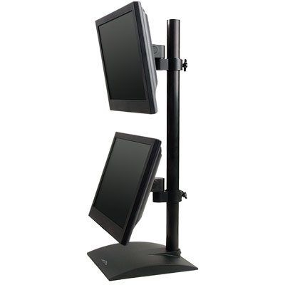 Innovative 9109-D-28 Dual Monitor LCD Desk Stand (28" Pole) with Pivot and Tilt