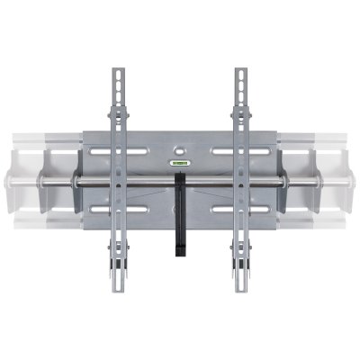 Expandable arms and crossbar accomodates a wide range of screen sizes