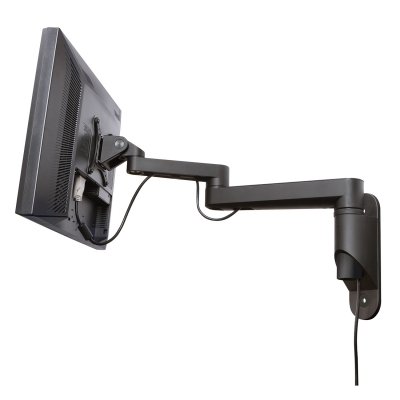 Innovative 9300-HD-1x2 Articulating LCD Wall Mount Arm with Spring Assist Tilter, 100x200mm VESA and Cable Management