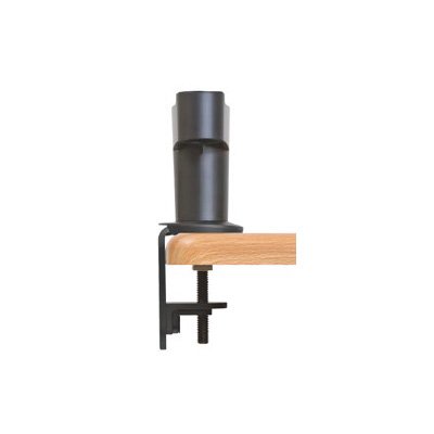 Clamp mount to  desk edge, grommet or  bolt through desk