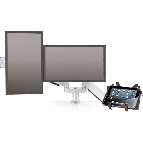 Extremely flexible positioning of monitors and tablet
