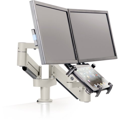 Innovative 7050-Switch Height Adjustable Dual LCD & Tablet Mount