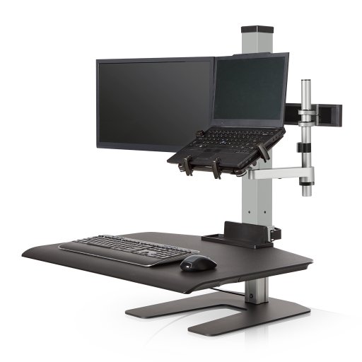 Winston Dual Workstation with 8501 Laptop Holder Kit Installed