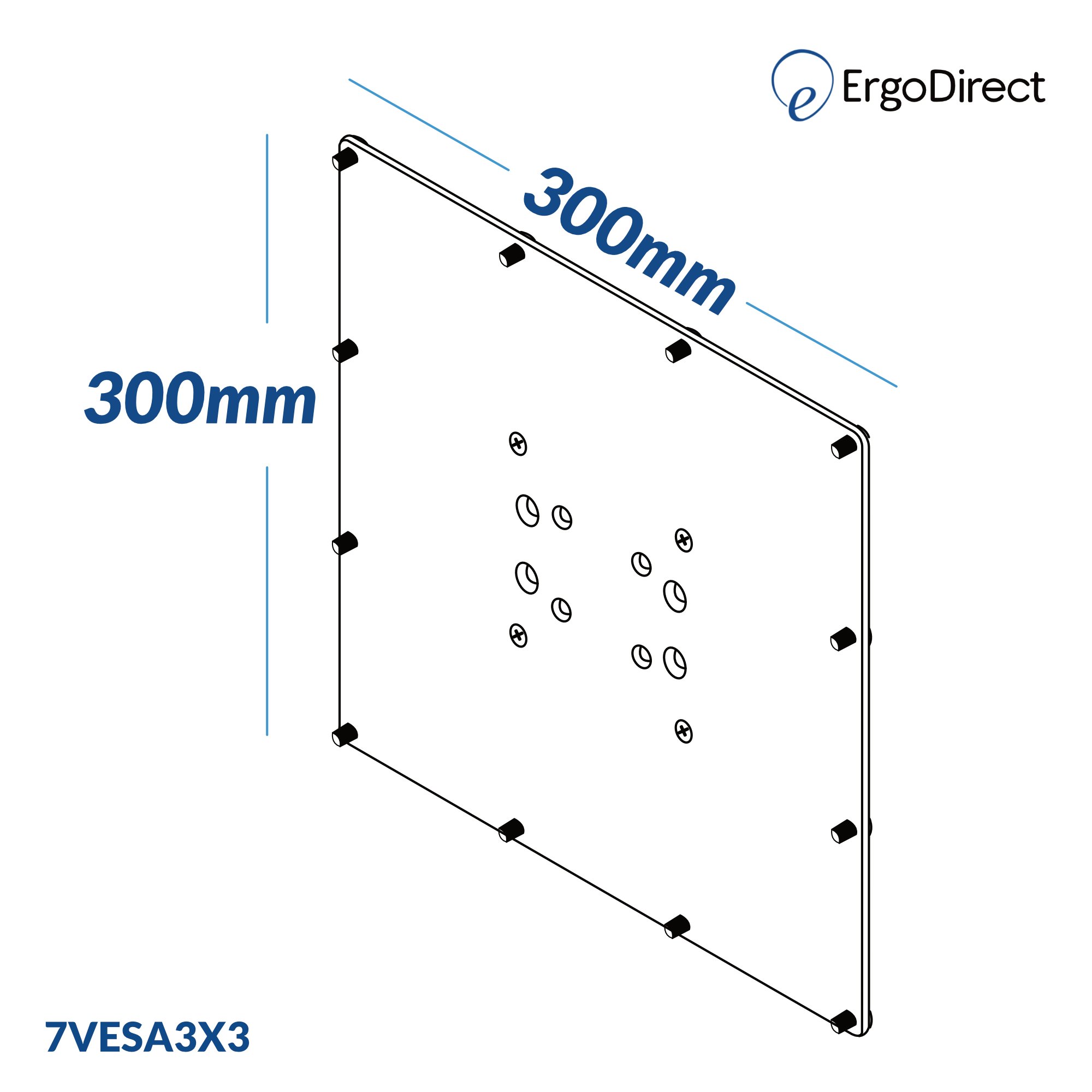 Innovative 7VESA3X3 VESA Adapter Plate Kit 300mm x 300mm