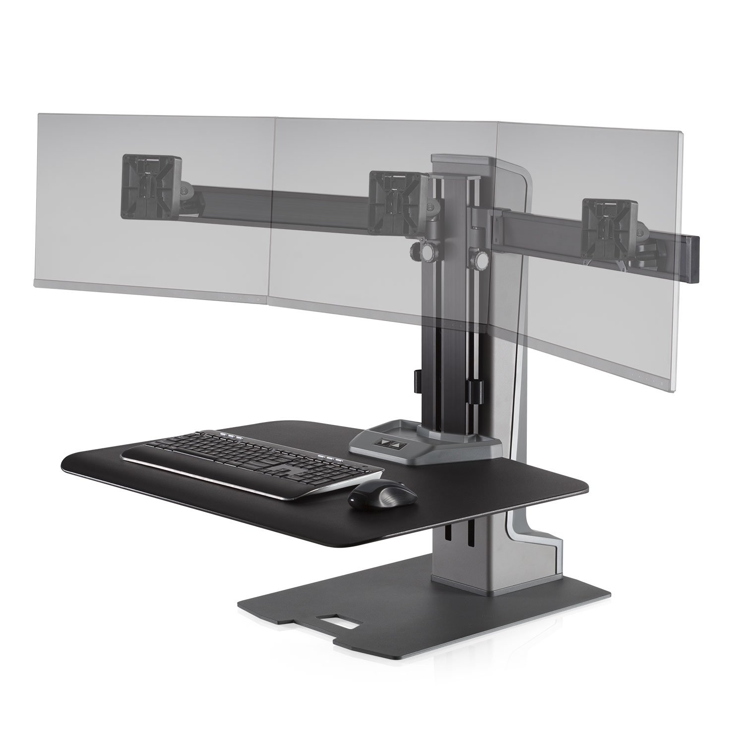 Innovative Winston-E Electric Triple Monitor Sit-Stand Workstation