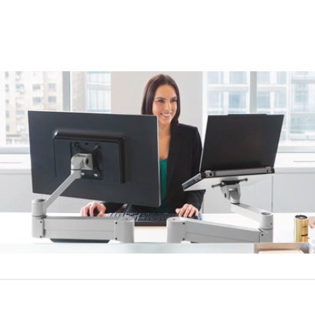 Allows you to use your laptop as a second screen in a dual monitor configuration (requires a dual arm mount)