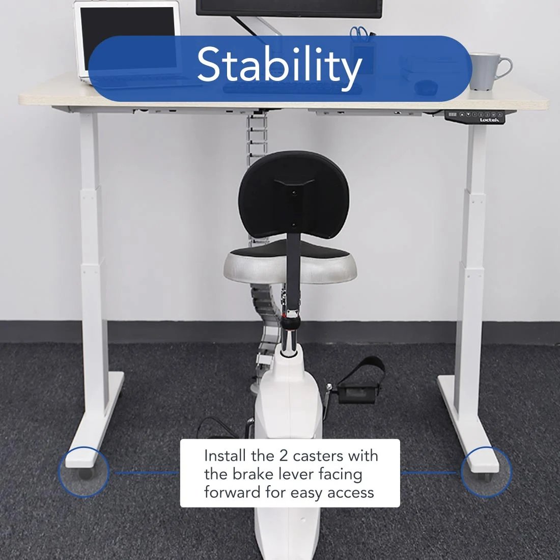 Flexispot W1 Standing Desk Stable and Mobile Casters