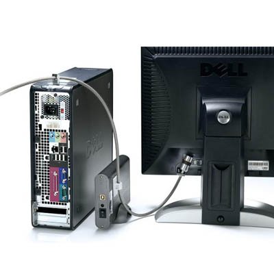 Back view of Kensington K64615US Desktop and Peripherals Locking Kit that is used in Desktop Computer for Security