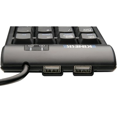 Kinesis AC800HPB-us Freestyle2 Keypad for PC with 2 USB Ports