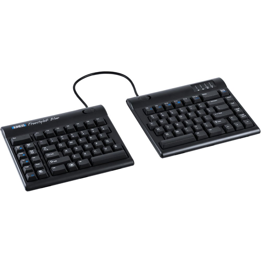 Kinesis KB800PB-BT Freestyle2 Blue Ergonomic Wireless Keyboard for PC