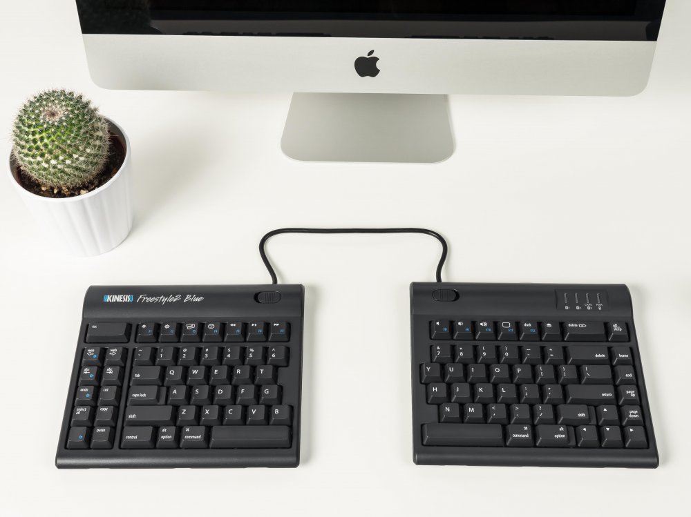 Kinesis KB800MB-BT Freestyle2 Blue Ergonomic Wireless Keyboard for Mac