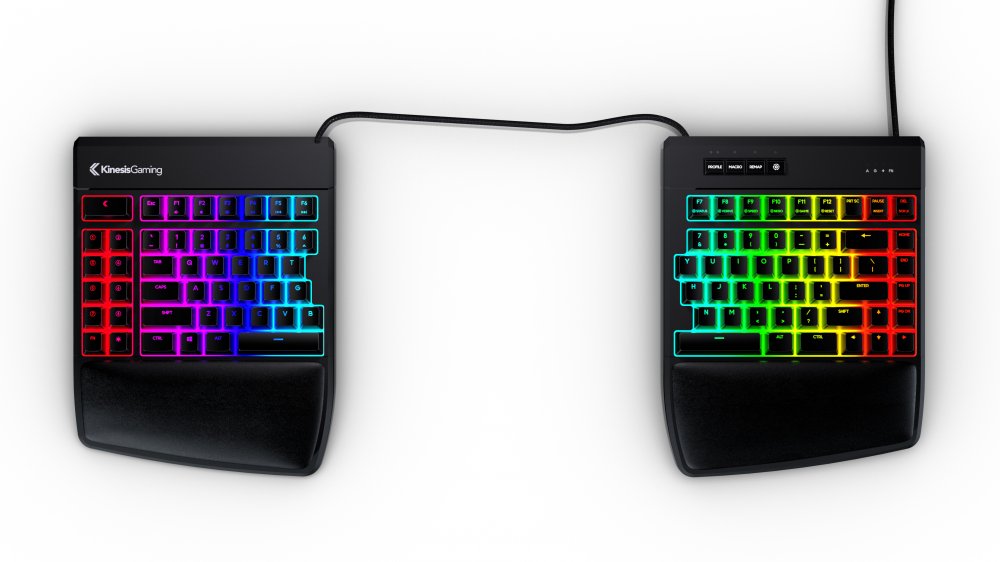 Kinesis KB975 Freestyle Edge RGB Split Gaming Keyboard - Spread