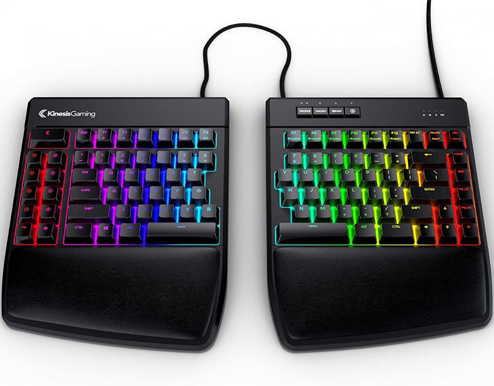 Freestyle Ergonomic RGB Split Mechanical Gaming Keyboard - EDK-RGBM