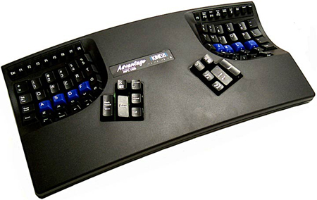 Kinesis KB500USBQD-blk Advantage Qwerty/Dvorak Switchable USB Contoured Ergonomic Keyboard for Mac and PC Black
