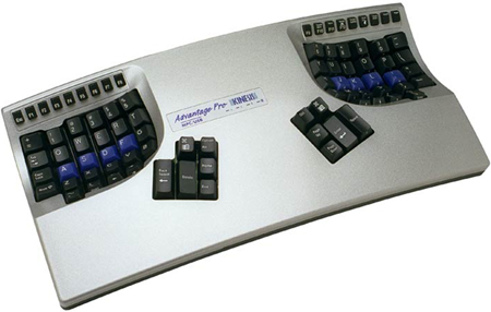 Kinesis KB500USB-met Advantage Pro Contoured USB Ergonomic Keyboard for Mac and PC Metallic