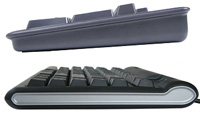 Sleek, low profile design of Kinesis Freestyle Solo PC Keyboard