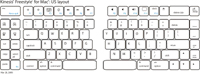 Familiar Key Layout of Kinesis FreeStyle Solo Mac Keyboard
