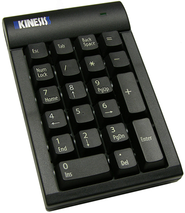 Kinesis AC210USB-blk Low Force Numeric Keypad for PC Black
