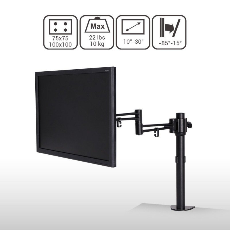 Loctek D2 Height Adjustable Full Motion Swing Monitor Mount