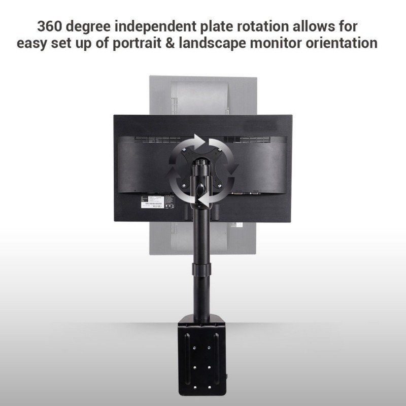Loctek D2 Height Adjustable Full Motion Swing Monitor Mount
