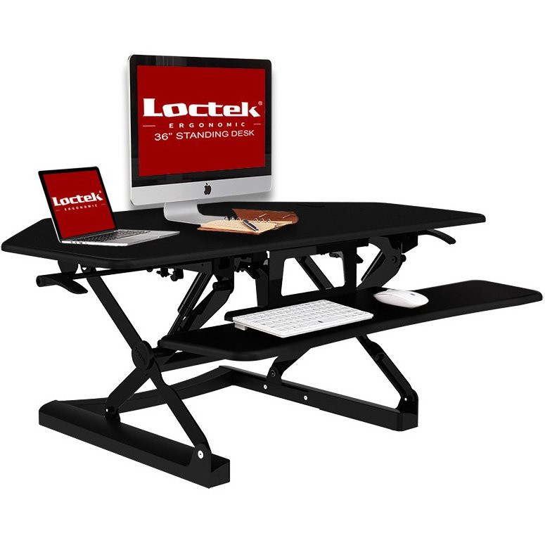 Loctek LXC41 Wide Platform Height Adjustable Sit-Stand Corner Riser