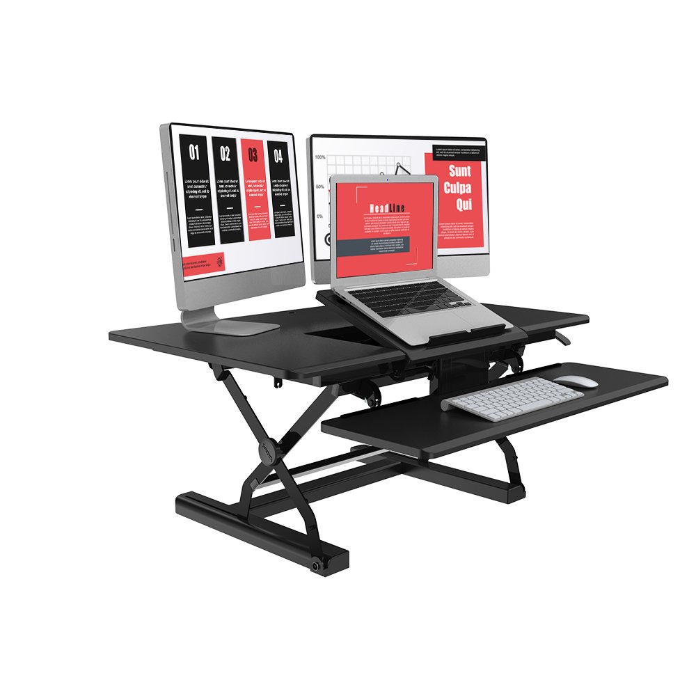 Loctek Pl36b Wide Platform Height Adjustable Standing Desk Riser