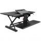 Loctek 36" wide Sit-Stand Desktop Riser with Keyboard Tray - PLE36