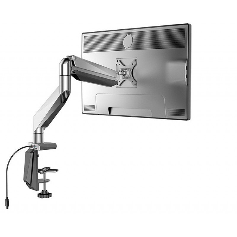 Loctek D7L Heavy Duty Full Motion Gas Spring Single Monitor Desk Mount