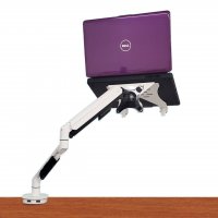 EDL-W Laptop Arm with 2 USB Ports - White - Height and Depth Adjustable - ErgoDirect/Loctek