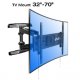 Loctek R2 Full Motion TV Bracket for Curved and Flat Screen TVs (32"-70")